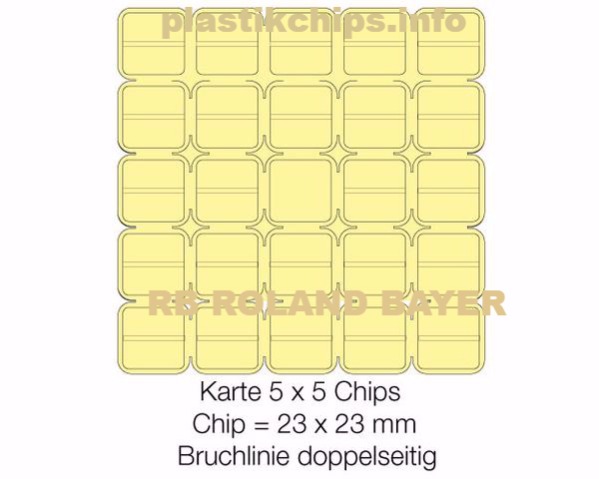Brechchips 5 x 5 / 48 halbe Chips und 1 Chip
